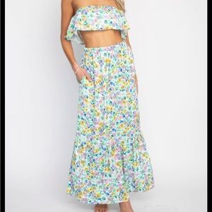 Resa two piece maxi skirt set